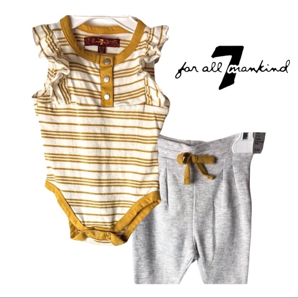 NWT 7 for All Mankind infant 2 piece outfit